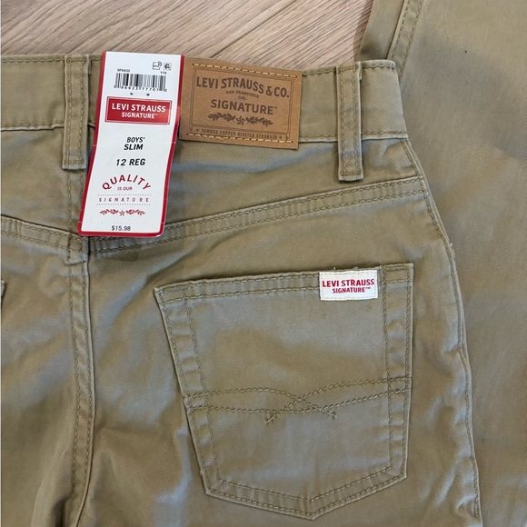 Levi's Boys' Slim Straight Pants - Khaki/Tan - Picture 5 of 6